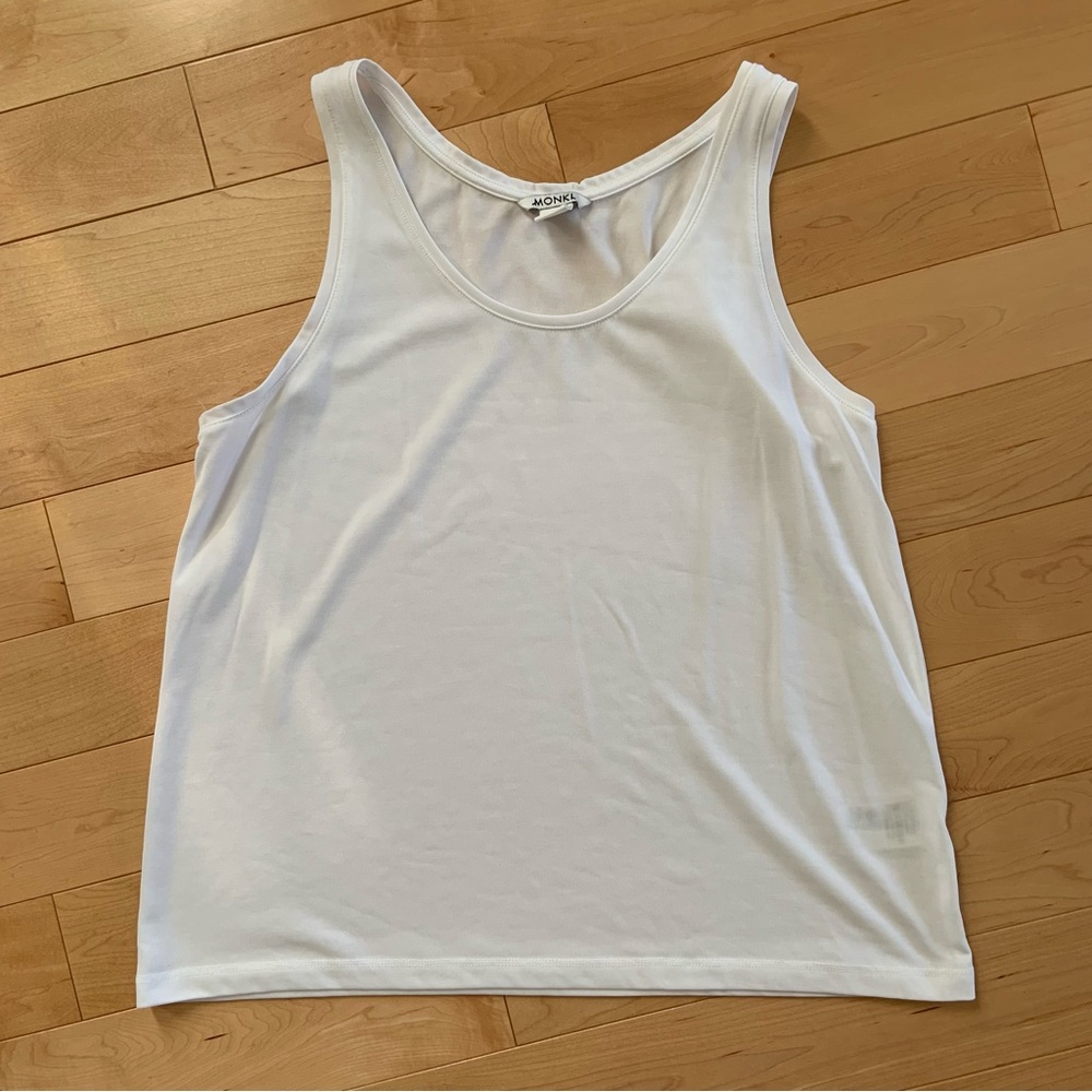 White sleeveless cami tank top - Monki Size Small